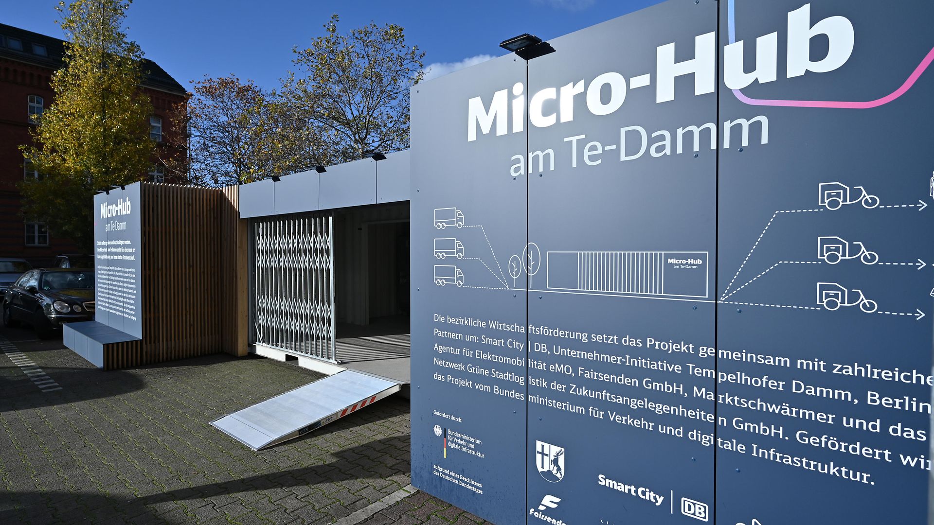Blick auf das Micro Depot am Tempelhofer Damm in Berlin